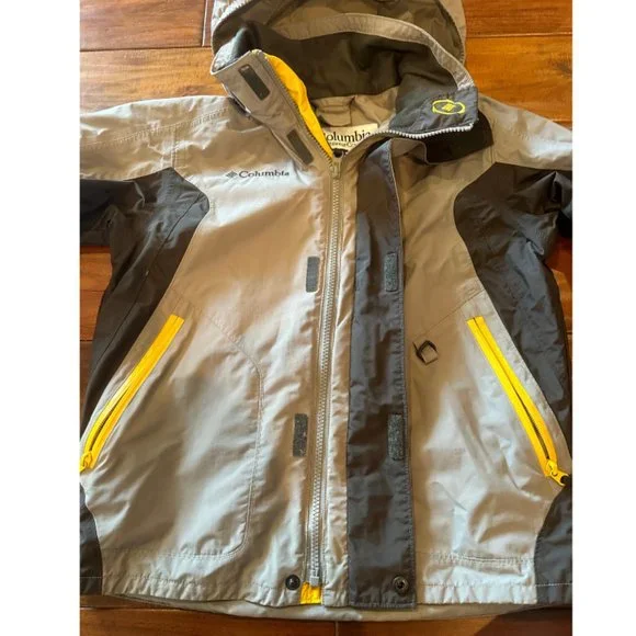 Columbia Core Interchange Gray/Gold youth 8 Lined Jacket RN69724 CA05367